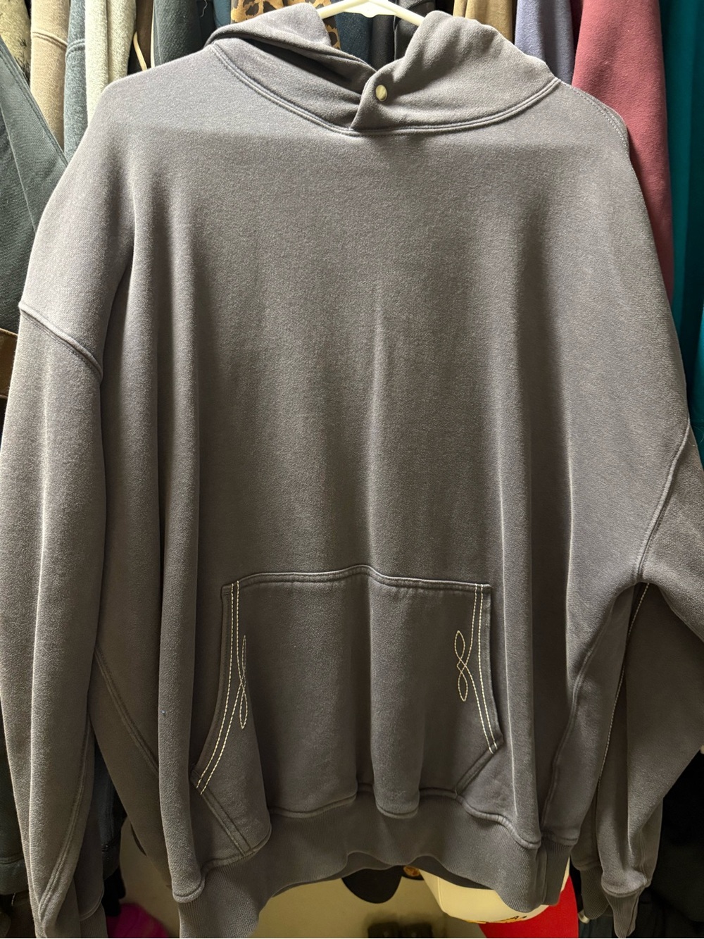 Abercrombie - Men's Relaxed Fit Hooded Sweatshirt - Gray